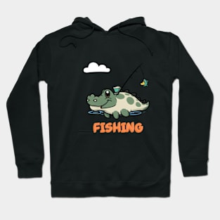 Alligator going to fishing Hoodie